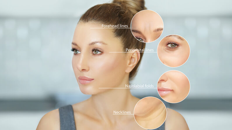 Dermal fillers results to different parts of the face
